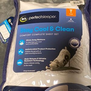 Serta perfect sleeper stay cool & clean sheet set twin size